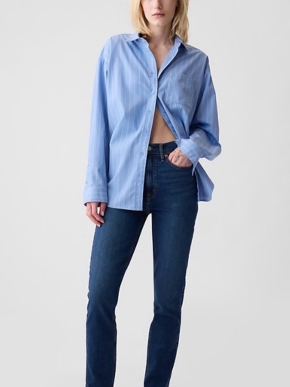 GAP Women's High-Rise Dark Blue Denim Jeans